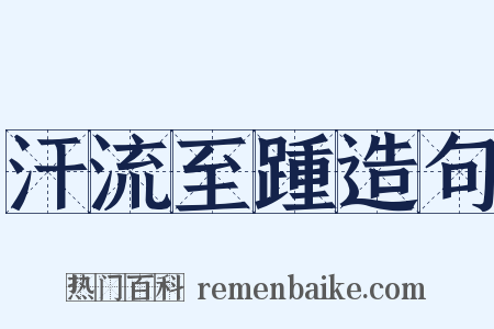 汗流至踵造句是什么意思的图片